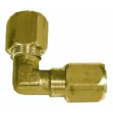 Accessoire asservissement à gaz CO2 - Souchier - Raccord olive coudé 90° laiton
