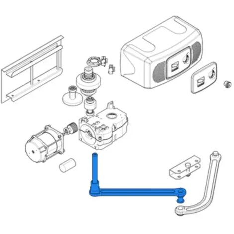 Came – Bras de transmission droit pour motorisation de portail – Compatible systèmes FERNI F1100/F1024/F1000 – Modèle 119RID075 - RID075