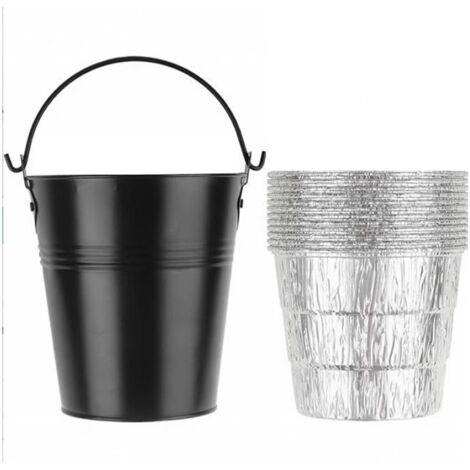 Accessoire BBQ collecteur de gras aluminium avec 12 doublures compatible Traeger et Pit Boss - installation facile et nettoyage rapide