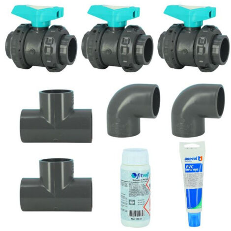 Accessoire chauffage piscine - Kit by-pass - Ø50