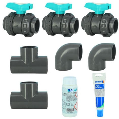 Accessoire chauffage piscine - Kit by-pass - Ø50 de Centrocom