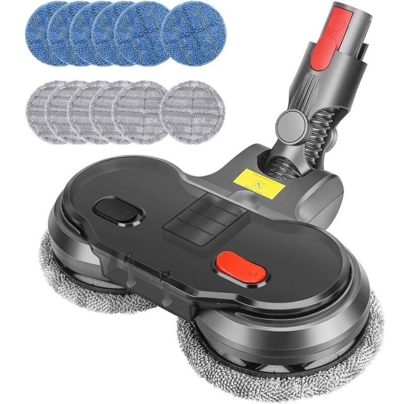 ZVD - Accessoire de Balai à Franges pour Aspirateur Dyson - Tête de Balai avec Réservoir d'Eau Amovible - Livré avec Lingettes et Gobelet Doseur