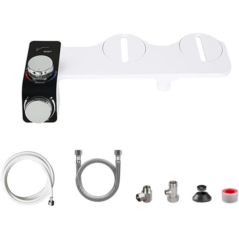Tuserxln - Accessoire de Bidet pour Toilettes, Eau Froide et Chaude à Double Buse, Accessoire de Toilette pour Bidet Non éLectrique, 45551