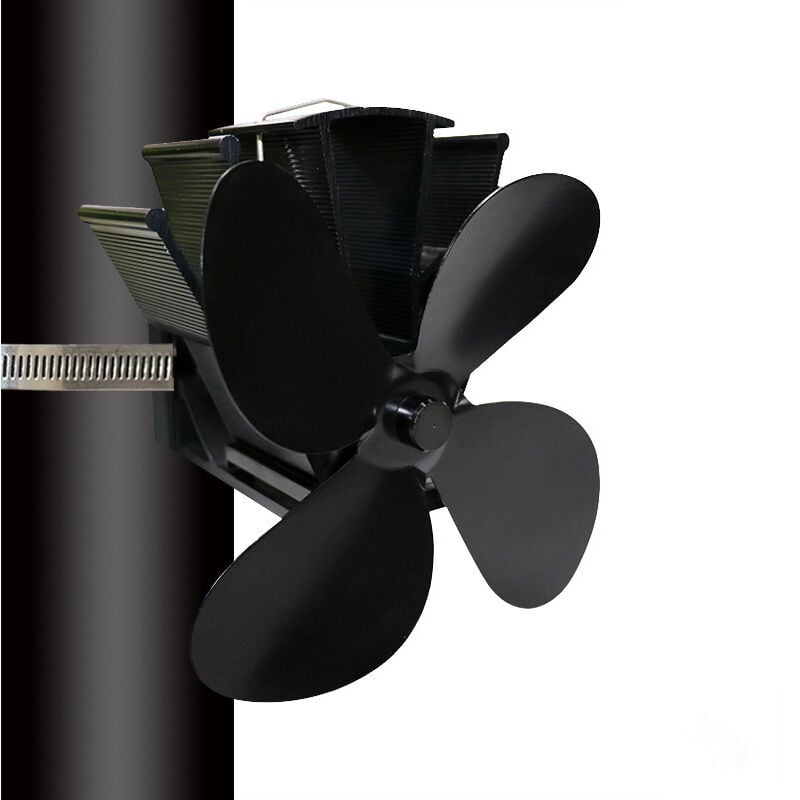 Ikodm - Accessoire de cheminée et poêle,Ventilateur Poele,6 Pales,Ventilateur de Poêle à Fonctionnement Silencieux,Ventilateur de Cheminée Pour