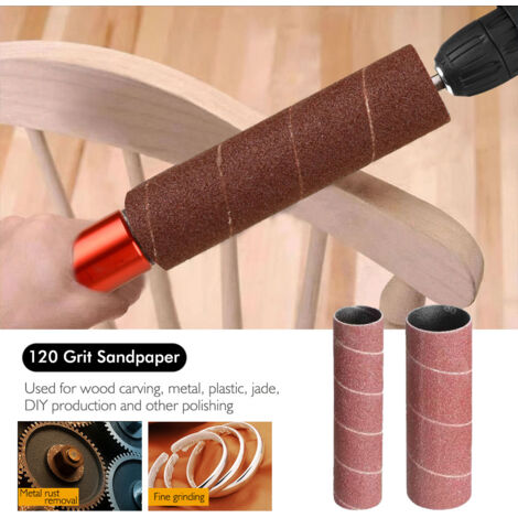 Accessoire de Conversion Multifonction pour Perceuse – Ponceuse à Bande Miniature & Bâton de Ponçage pour Bois, Métal & Pierre (Bâton de ponçage pour menuiserie)