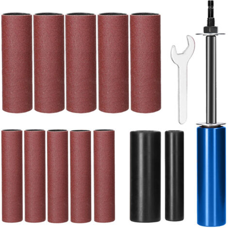 Accessoire de Conversion Multifonction pour Perceuse – Ponceuse à Bande Miniature & Bâton de Ponçage pour Bois, Métal & Pierre (Bâton de ponçage pour ponceuse à bande, rouge)