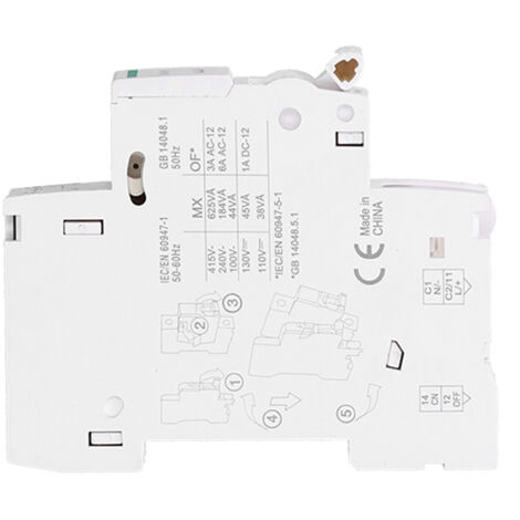Accessoire de disjoncteur en nylon sur rail DIN ShuntRelease MX+OF DC110130V AC100415V