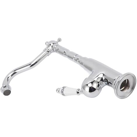 Accessoire de Lavabo de Salle de Bain, Robinet de Lavabo de Salle de Bain de Galvanoplastie Rétro Anti-Fuite avec Joint pour Usage Commercial