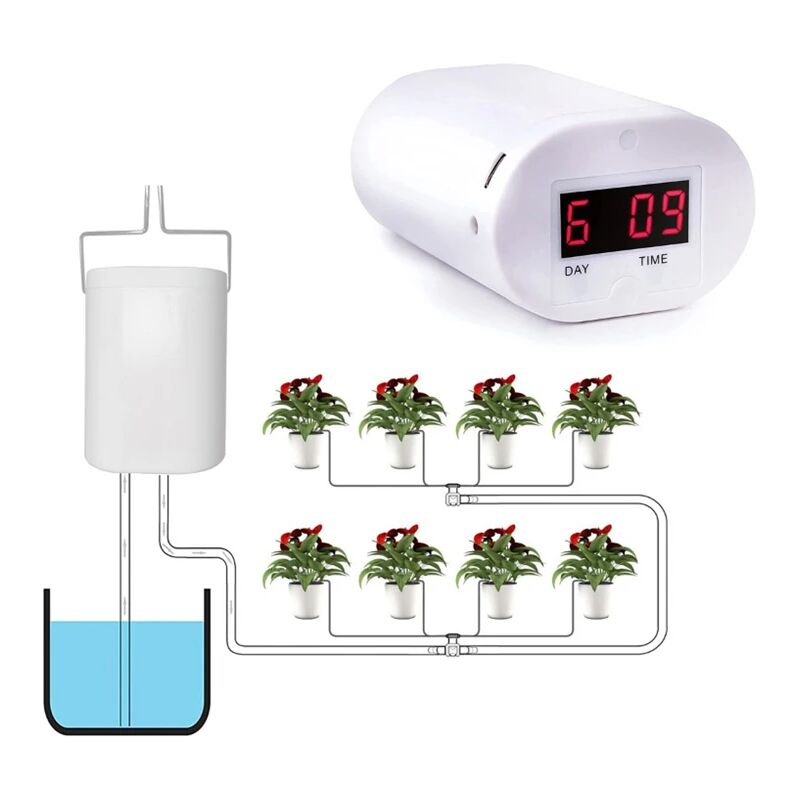 8 tête automatique pompe d'arrosage contrôleur fleurs plantes maison arroseur goutte à goutte dispositif d'irrigation pompe minuterie système outil