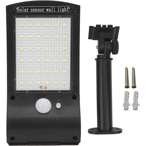 Aiducho – Applique solaire extérieure avec détecteur de mouvement – Lumière LED 6500K – 3 modes réglables – IP65 étanche – Installation facile