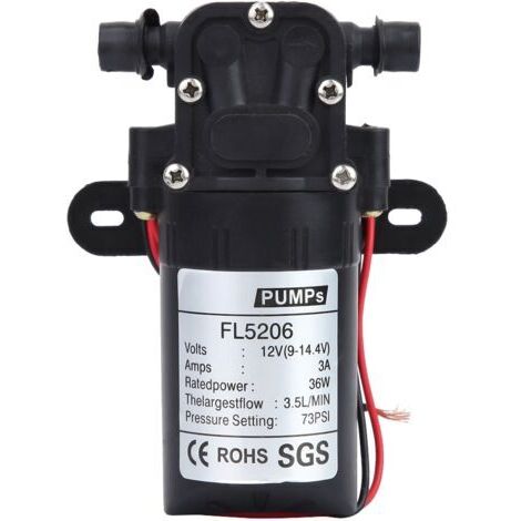 Accessoire de pompe à eau à diaphragme électrique agricole à double tube droit 36W DC12V