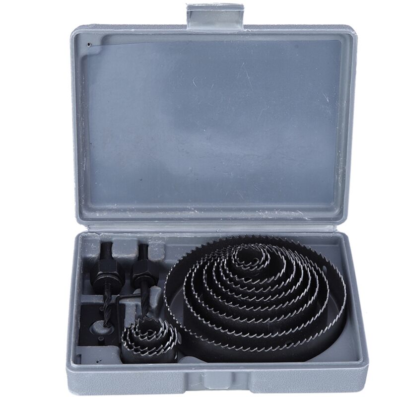 Accessoire de porte coulissante Ensemble d'ouvre-trous exclusif fba pour le travail du bois, 17 pièces, noir Accessoire de porte coulissante