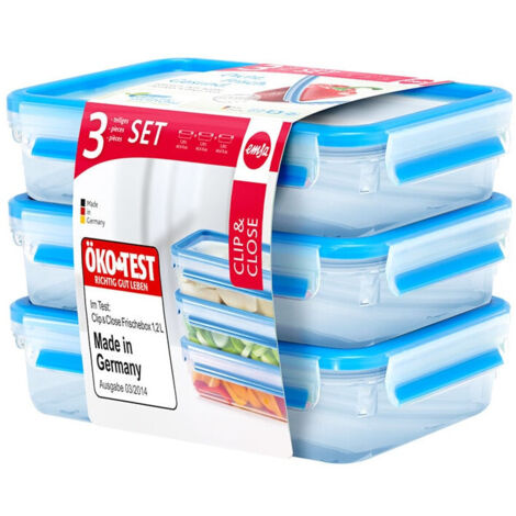 Accessoire de rangement emsa 515645 hermétique sans BPA 3 pièces