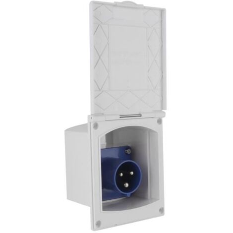 accessoire de RV 16A 220 V-240 V prise de courant étanche externe 3 broches encastrée femelle prise pour caravane camping-car