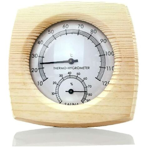 marque generique - 2in1 En Bois Thermomètre Hygromètre Intérieur Outils  Humidité Appareils de Mesure Équipement de Sauna Sauna Outils - Saunas  traditionnels - Rue du Commerce