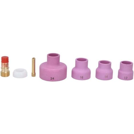 Accessoire de soudage TIG, buse en céramique de soudeur Good Match Collet 7Pcs pour WP17/18/26