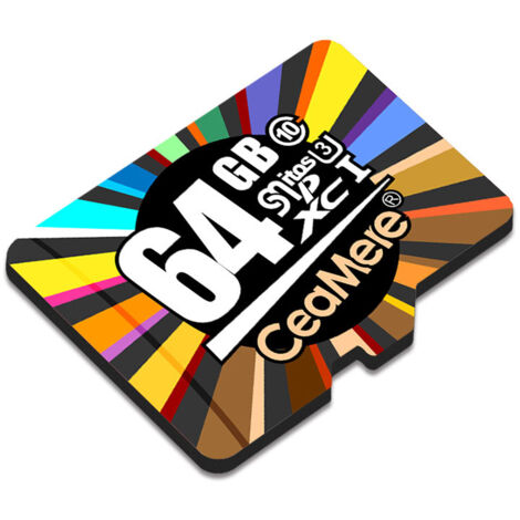 Accessoire de stockage vidéo Carte micro 64Go- Convient aux caméras de surveillance, aux enregistreurs de conduite, aux téléphones portables et aux tablettes