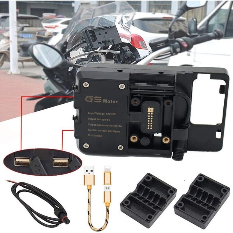 Forehill - Accessoire de support de navigation téléphonique avec câble usb pour Honda bmw R1200GS