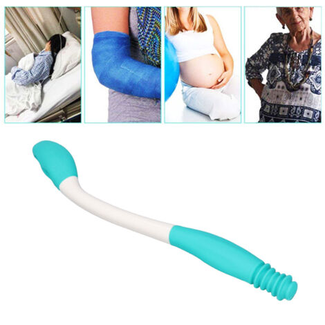 [Accessoire de toilette] Outil ergonomique d'assistance au nettoyage personnel, poignée confortable pour femme enceinte, senior - Silicone & plastique durable, 40cm