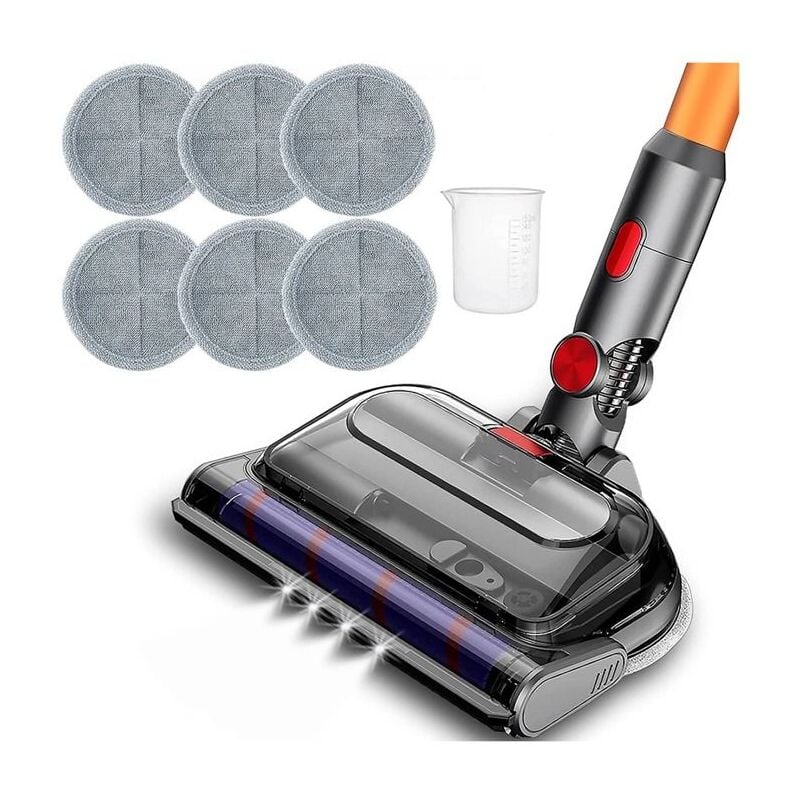 Accessoire de Vadrouille pour Dyson V7 V8 V10 V11 V15Aspirateur Brosse Aspiration et Vadrouille 2en 1Brosse éLectrique, avec