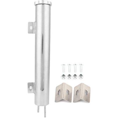 Accessoire de voiture universel pour réservoir de trop-plein de liquide de refroidissement de radiateur en acier inoxydable de 2 x 13 pouces