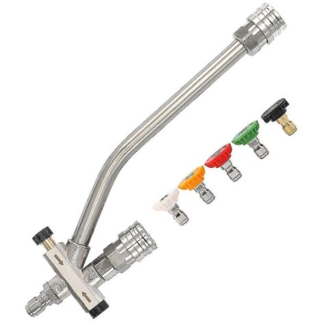 Accessoire double connecteur pour canon à mousse, embout double pour nettoyeur haute pression compatible avec les canons à savon, 5 lavages