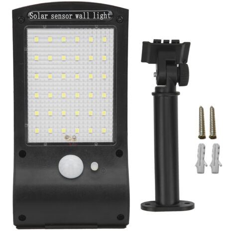 Accessoire extérieur de lumière de capteur de mouvement de lumière solaire de mur de 36LED pour le jardin de garage Lumière solaire murale Lumière solaire Capteur de mouvement solaire Lumière Garage.