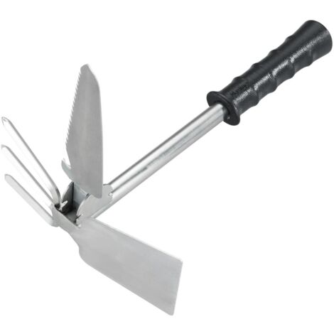 Accessoire jardinage multifonctionnel avec manche télescopique