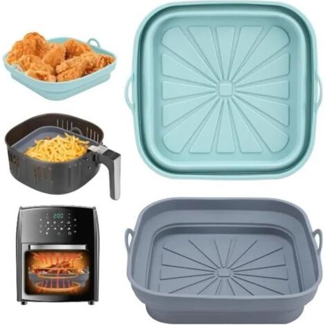 Accessoire - Moule Silicone Air Fryer - 2 Pcs Panier pour Friteuse à Air Chaud - Pliable