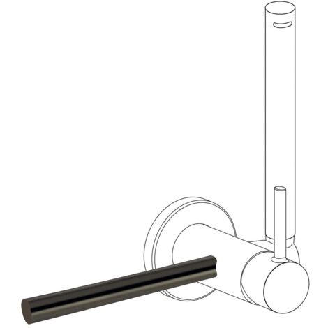 Accessoire porte-serviettes pour robinet avec douche pour WC Support Noir Métallisé - TRES 03412401KM
