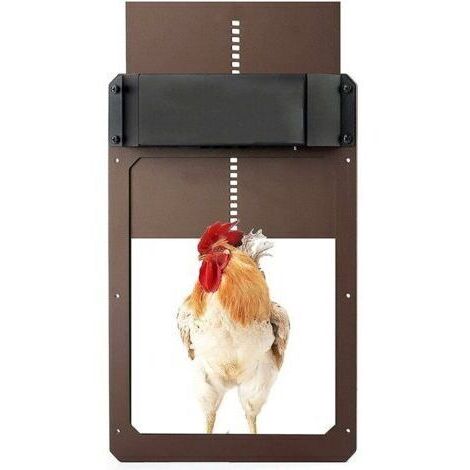 Accessoire poulailler,Kit de porte de poulailler automatique, porte de poulailler automatique alimentée par batterie avec minuterie et capteur de lumière, accessoires de poulailler