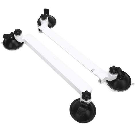 [Accessoire pour antenne satellite] Kit de montage compact résistant aux intempéries avec ventouses pour voiture, camping-car, bateau - ABS - Blanc - 2 supports