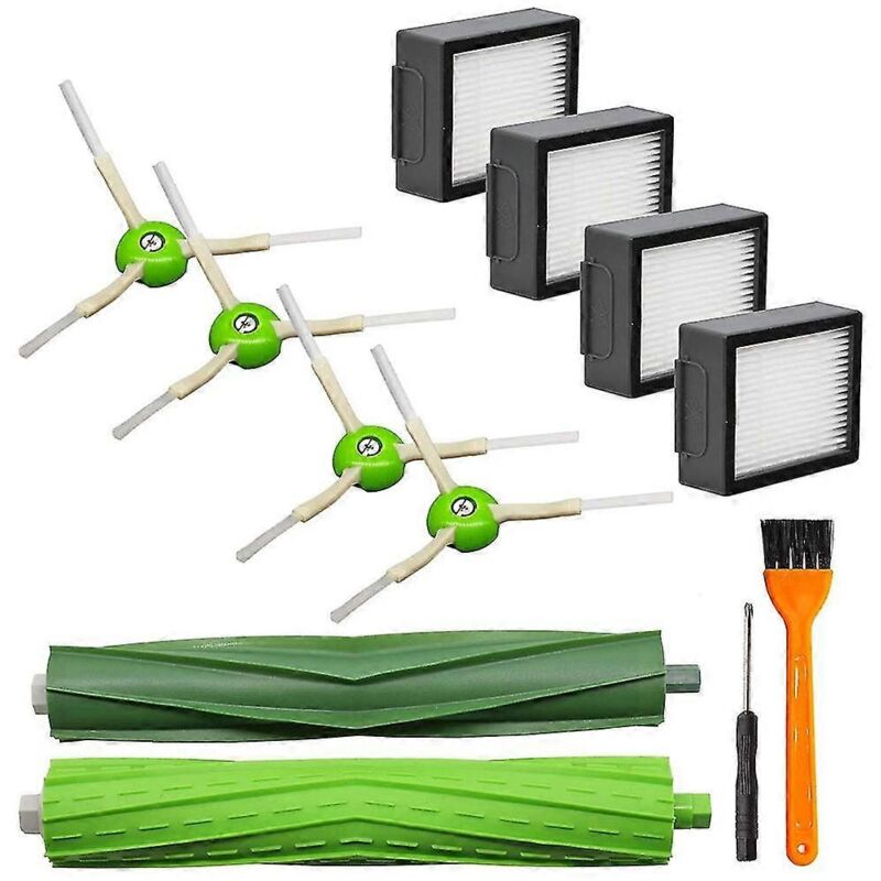 Yuit - Accessoire pour aspirateur 12 pièces pour Irobot Roomba I7 E5 E6 I3 rouleau brosse côté brosse filtre-