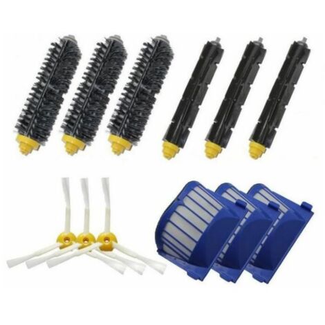 Stoex – Kit d'accessoires pour aspirateur iRobot Roomba série 600 – 1 paire d'extracteurs de brosse, 3 filtres, 3 brosses latérales – Performance optimale