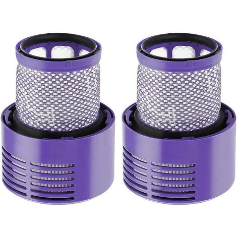 Accessoire pour aspirateur Lot de 2 filtres lavables compatibles avec les aspirateurs Dyson V10 Sv12, filtre de rechange Dyson, accessoires pour élément filtrant arrière.