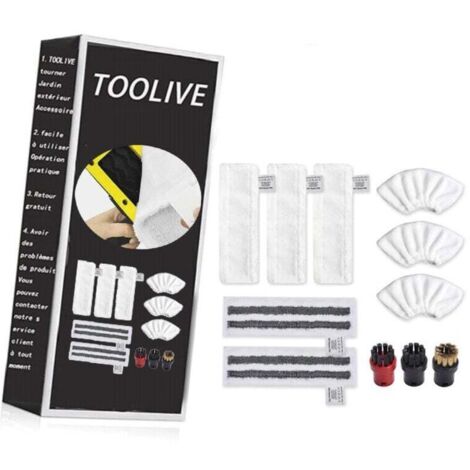 Accessoire pour Karcher Easyfix SC2 SC3 SC4 SC5 Bonnettes Microfibre Lingettes Serpillière Chiffons Brosses à Buse Ronde pour Nettoyeur Vapeur Pièces de Rechange