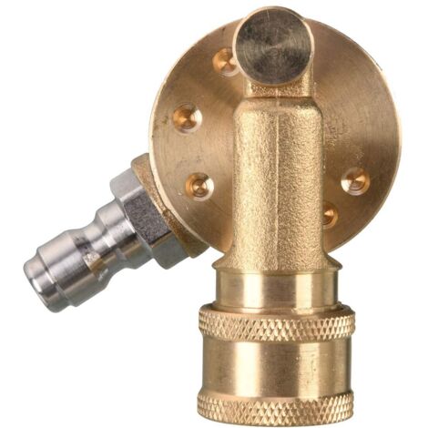 Accessoire pour nettoyeur haute pressi , Coupleur pivotant pour embouts de nettoyeur haute pression, accessoire de nettoyeur de gouttière, déconnexion rapide 6,35 mm, 240 degrés, 4500 psi