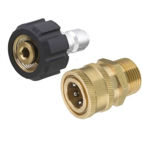 Accessoire pour nettoyeur haute pressi , Tool Daily Kit d’adaptateurs de nettoyeur haute pression, kit de connexion rapide, raccord métrique M22 14mm à M22, 5000 PSI
