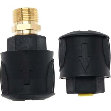 Accessoire pour nettoyeur haute pression 1 jeu de raccords rapides haute pression de remplacement, compatibles avec les tuyaux à raccord rapide Karcher K2-K7, adaptateur de tuyau de nettoyeur haute pr
