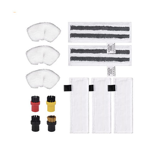 Accessoire pour Nettoyeur Vapeur Karcher Easyfix SC2 SC3 SC4 SC5 Bonnettes Microfibre Lingettes Serpillière Chiffons Brosses à Buse Ronde Pièces de Rechange