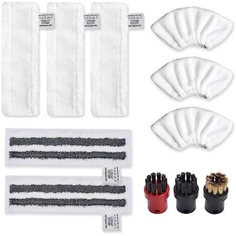 Accessoire pour Nettoyeur Vapeur Karcher Easyfix SC2 SC3 SC4 SC5 Bonnettes Microfibre Lingettes Serpillière Chiffons Brosses à Buse Ronde pour Nettoyeur Vapeur Pièces de Rechange