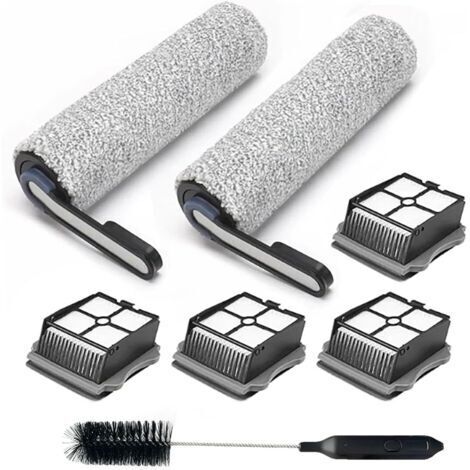 Accessoire pour Tineco Floor One S5 / S5 Pro / S5 Pro 2 / S5 Extreme, 2 Rouleaux de brosse 4 Filtres Pièces de rechange aspirateurs secs et humides