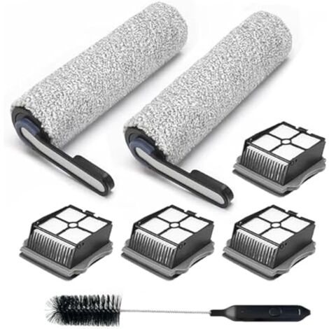 Accessoire pour Tineco Floor One S5 / S5 Pro / S5 Pro 2 / S5 Extreme, 2 Rouleaux de brosse 4 Filtres Pièces de rechange aspirateurs secs et humides