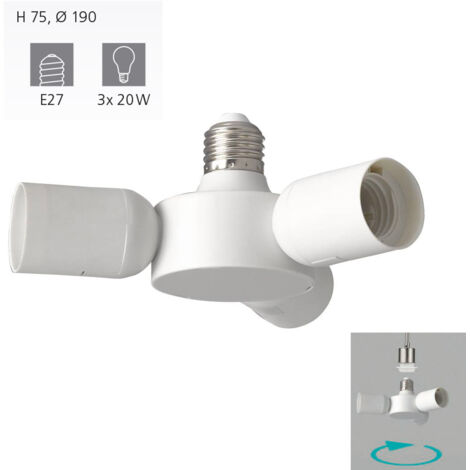 Accessoire rueda 3xe27 blanc 98277