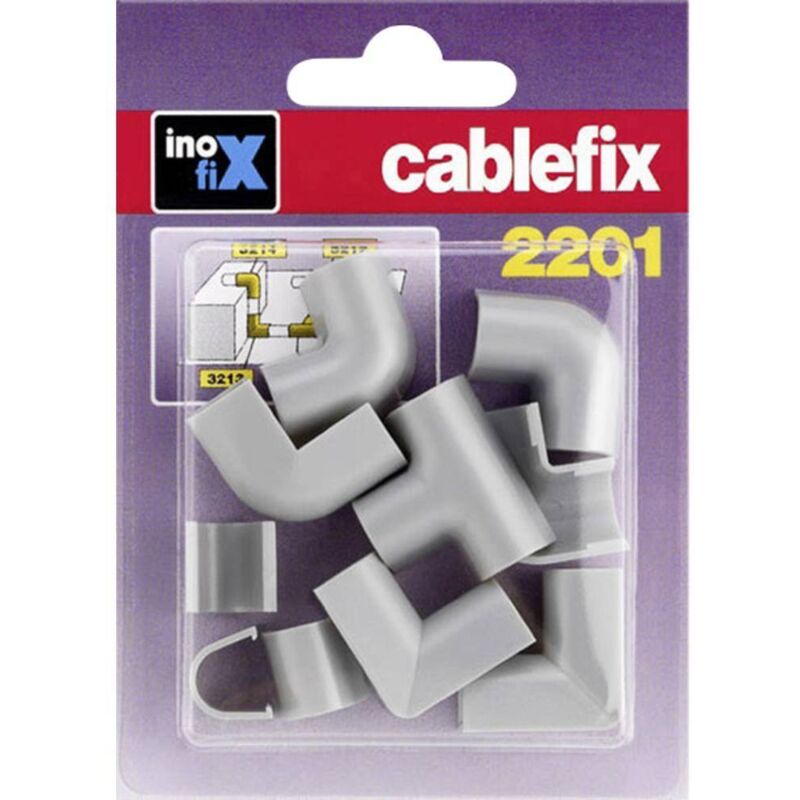 Accessoires assortis pour cablefix 2201 gris metallisé Inofix 3210-7-