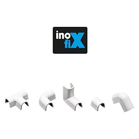 Accessoires assortis pour Cablefix 2200 blancs – Lot de 10 pièces – Raccords pour goulotte de câblage – Installation rapide et simple – Inofix