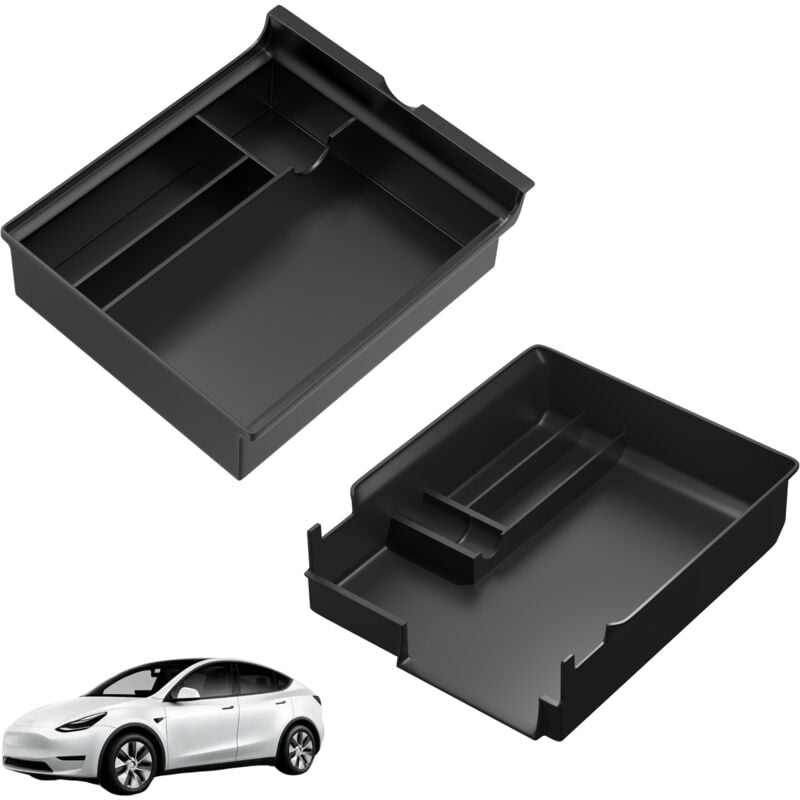 Accessoires compatible Tesla Model y et Model 3 - Organisateur console centrale voiture boite plateau de rangement Phonillico