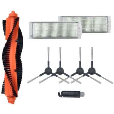 Accessoires Compatibles Aspirateur Robot 2 Filtres Hepa 4 Brosses Latérales Brosse Principale Outil Nettoyage Moteur