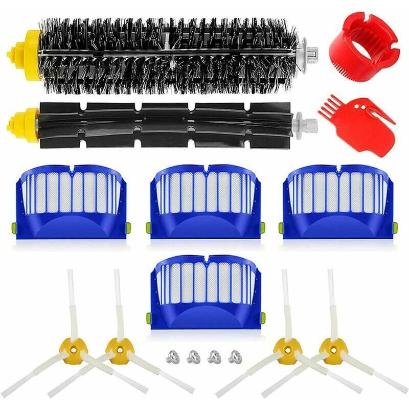 Kit d'accessoires compatibles pour Applicable iRobot Roomba Séries 600 - Upgrade ultime pour votre aspirateur avec 16pcs de puissance