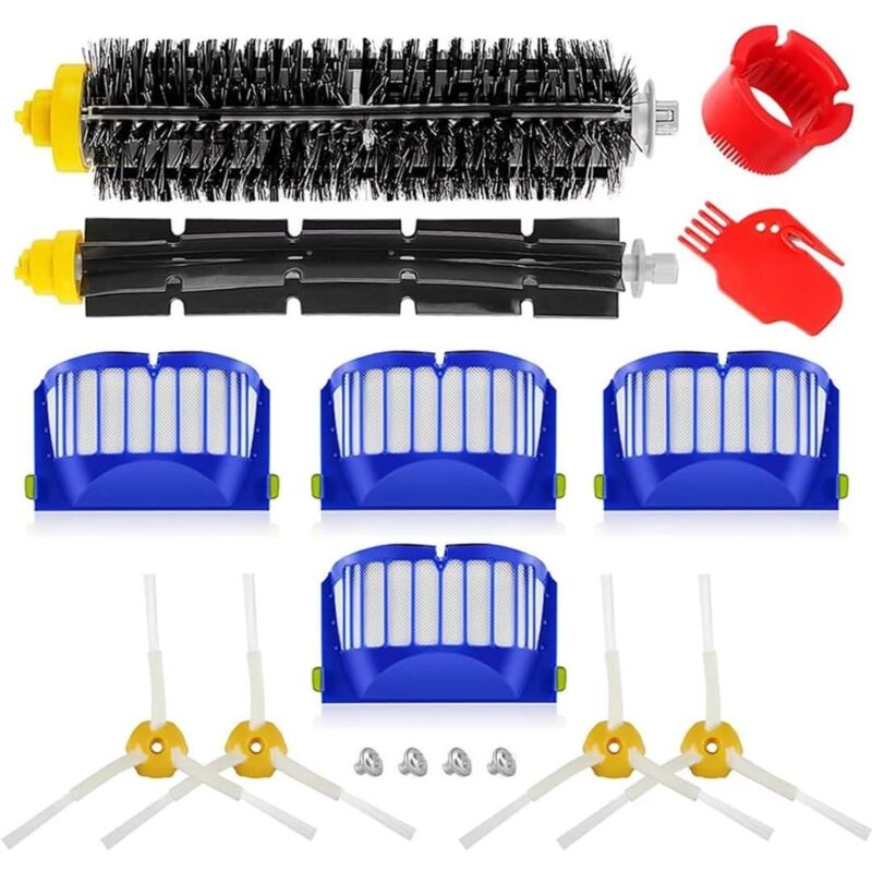 Accessoires Compatibles pour iRobot Roomba Séries 600 610 614 620 625 630 635 640 645 650 655 660 665 670 671 680 690 691 Aspirateur - 16pcs